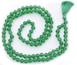 Emerald Crystal Japa Beads 8mm